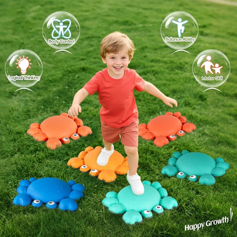 TOPNEW Stepping Stones for Kids, Non-Slip Balance Stepping Stones for Promoting Children's Coordination Skills, Toddler Stepping Stones Obstacle Course for Kids Age 3 4 5 6 7+ - Image 2
